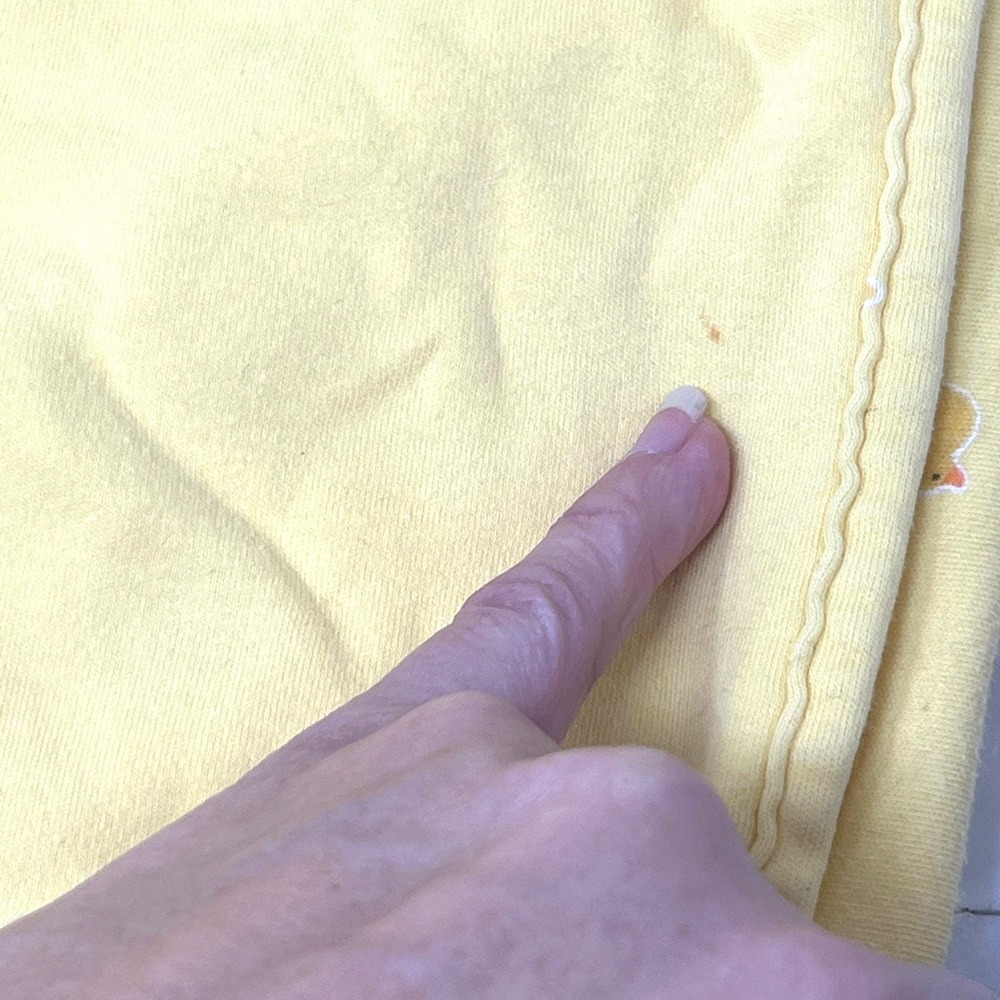 Vintage Baby Blanket Carter's Yellow Duckie Swimming Ducks Reversible Lovey - Picture 3 of 8